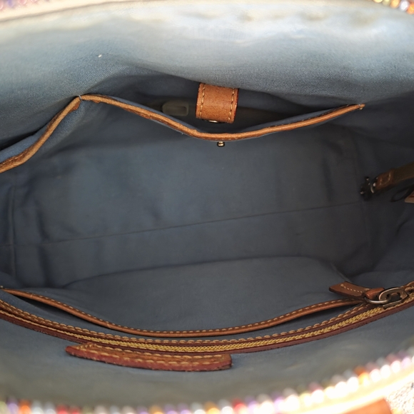 Dooney & Bourke Multicolor Logo Satchel - Picture 3 of 4
